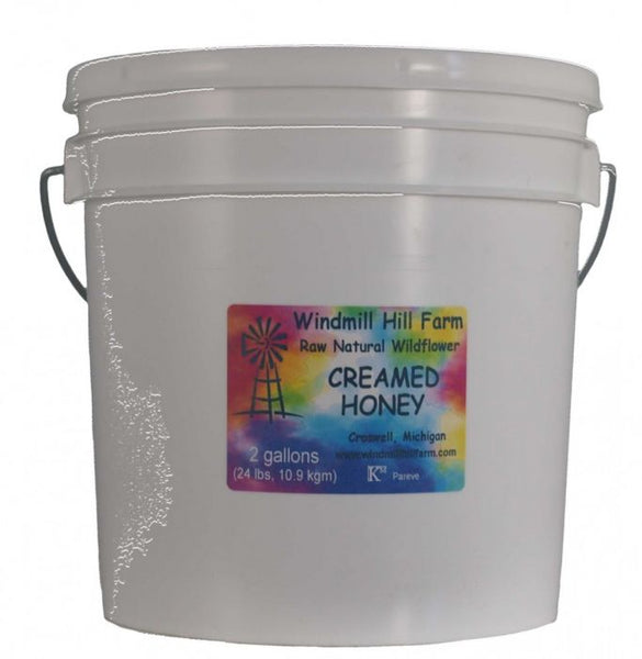 2 gallon pail of raw creamed honey