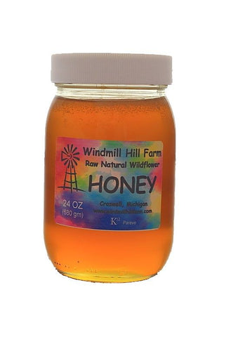 Pint PET jar of wildflower honey