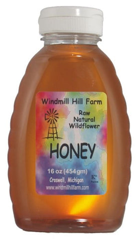 16 oz Skep of wildflower honey