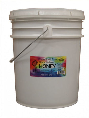 2 Gallon pail of wildflower honey