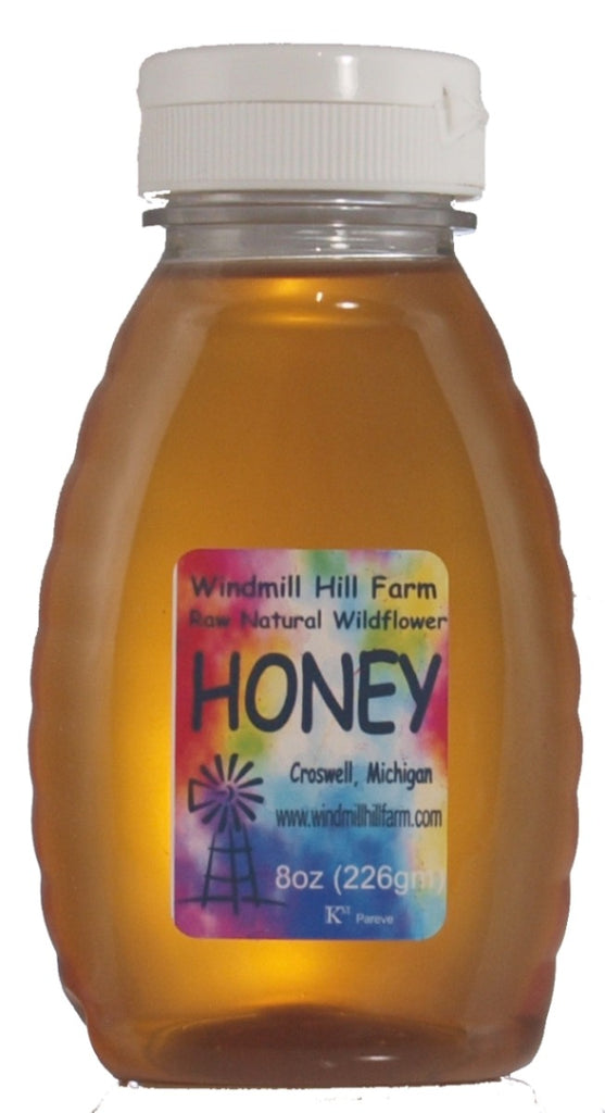 8 oz Skep of wildflower honey