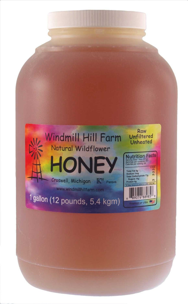 Gallon Jar of wildflower honey